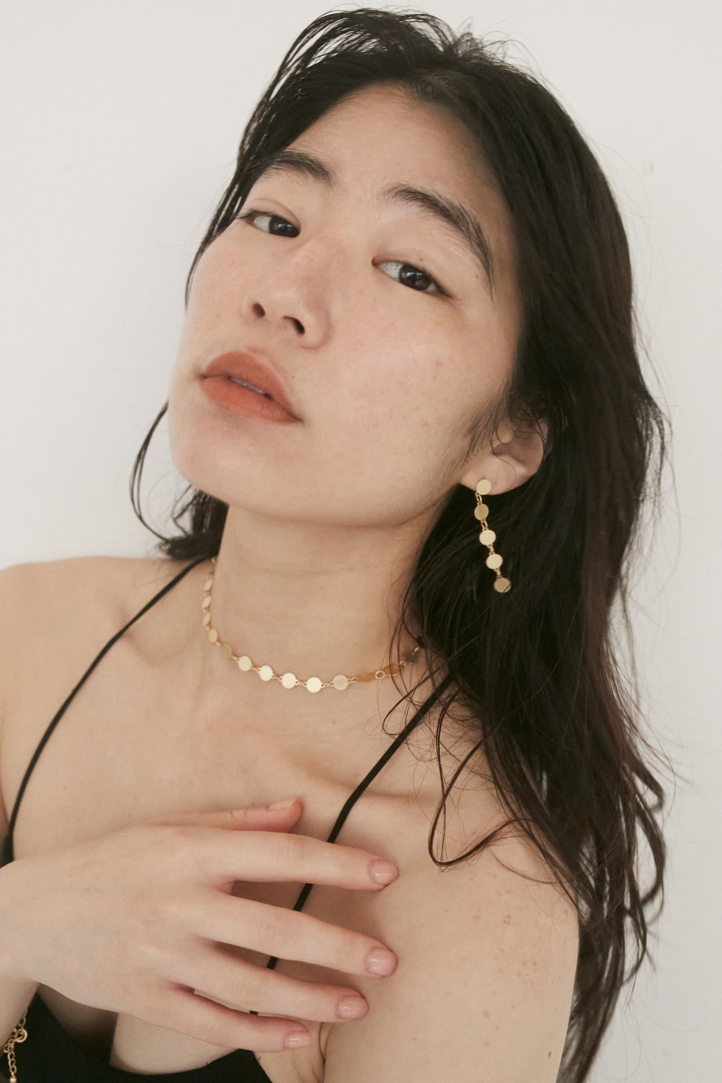 CIRCLE - ETCHED METAL EARRINGS