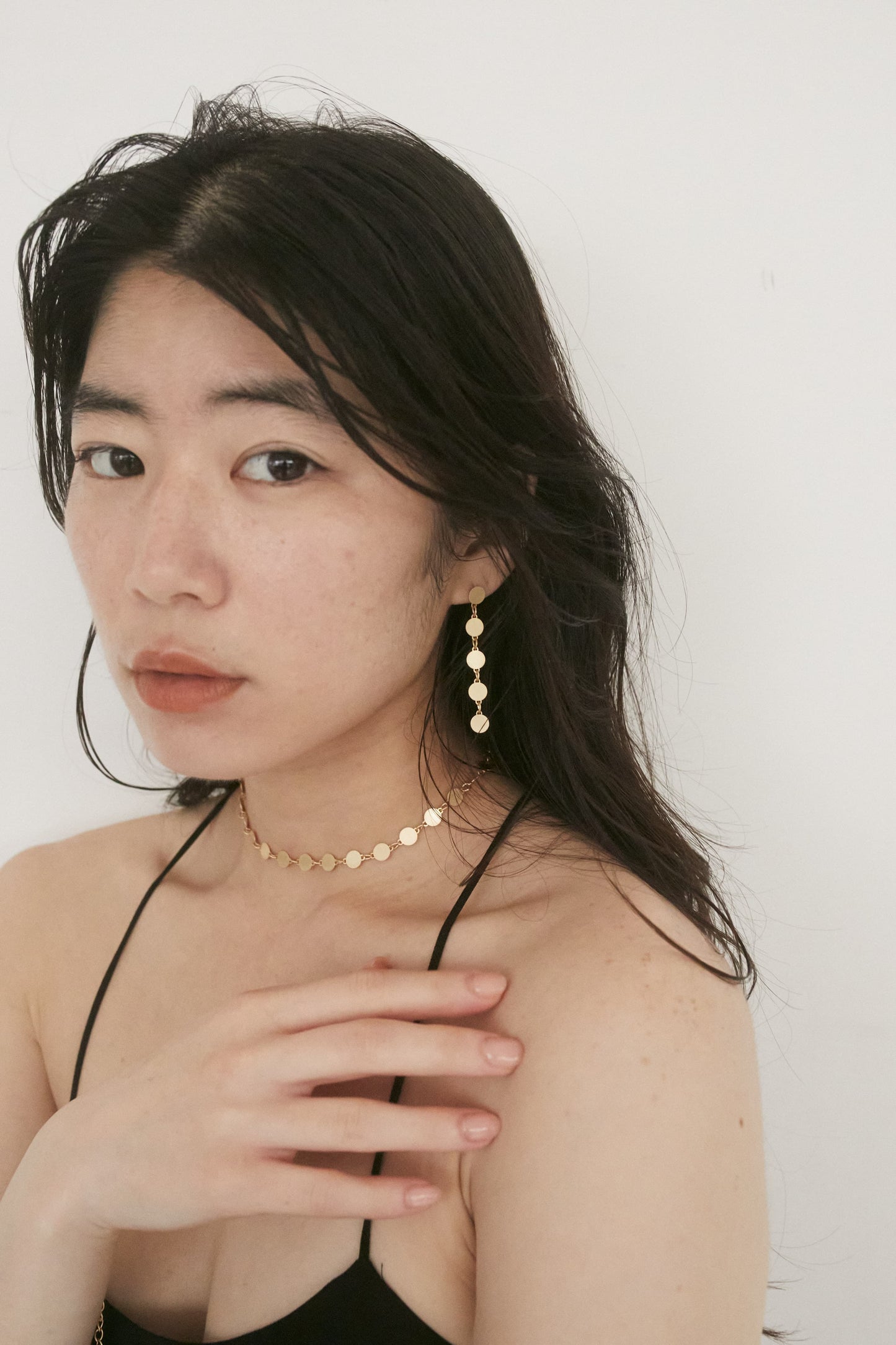 CIRCLE - ETCHED METAL EARRINGS