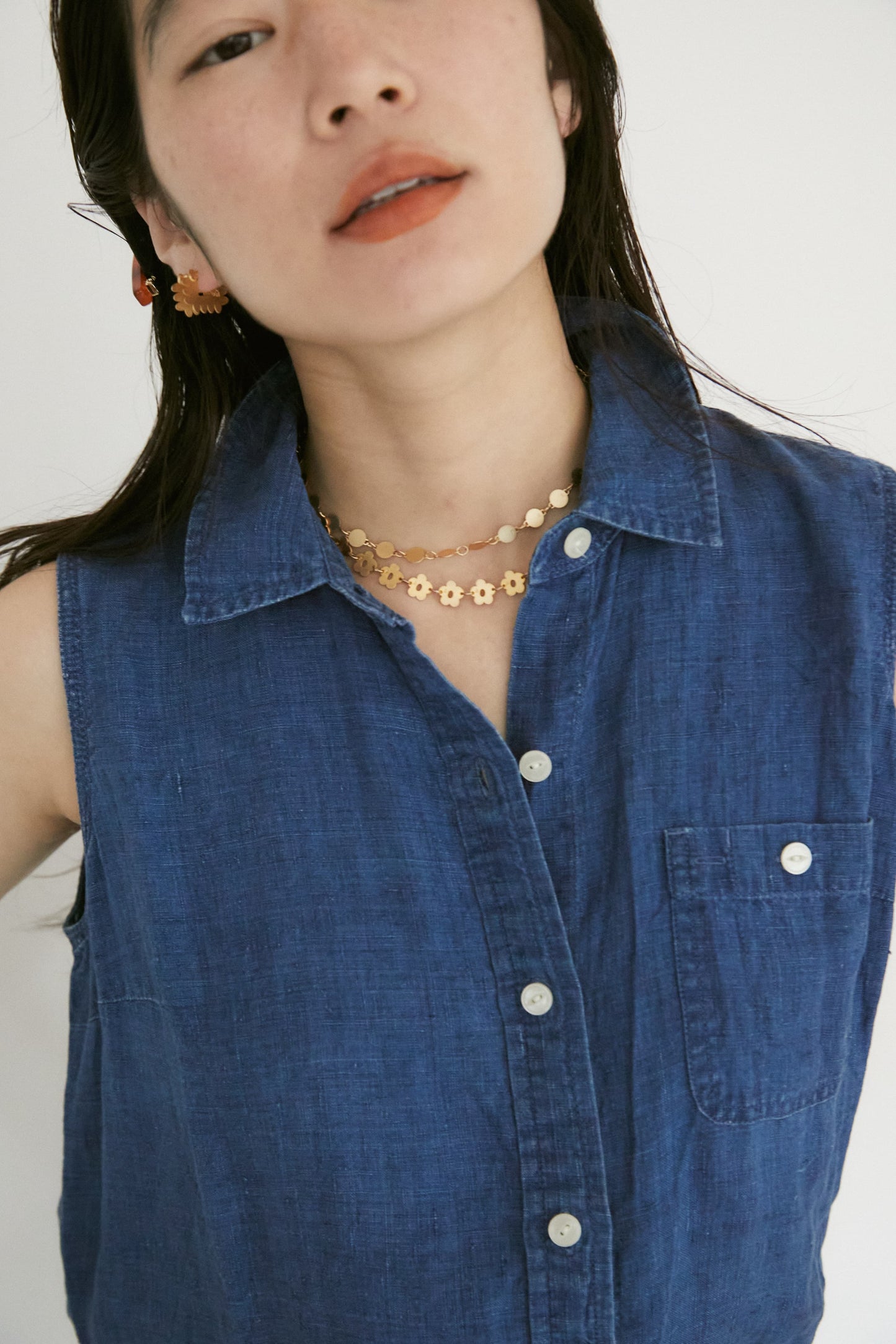 SCALLOPE - ETCHED METAL EARRINGS