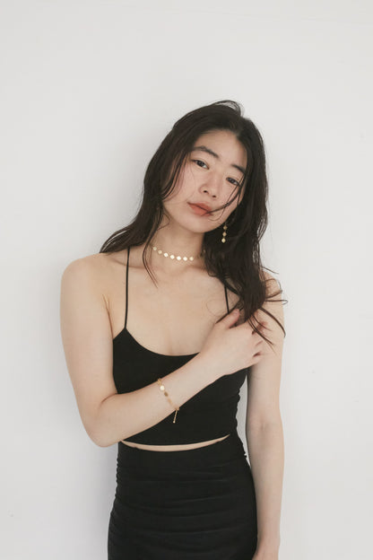 CIRCLE - ETCHED METAL NECKLACE