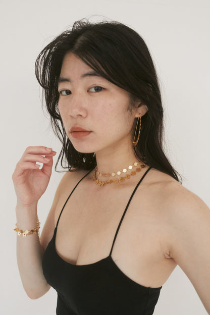 CIRCLE - ETCHED METAL NECKLACE