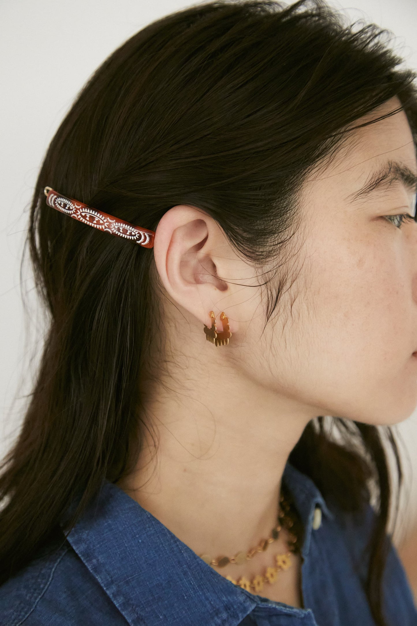 SCALLOPE - ETCHED METAL  EARRINGS