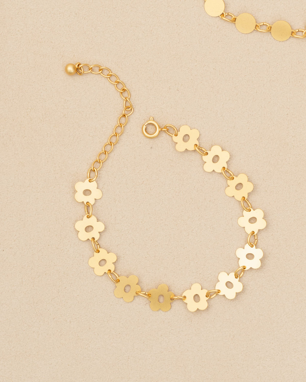 FLOWER - ETCHED METAL BRACELET w/ LILLY DEL SALONE
