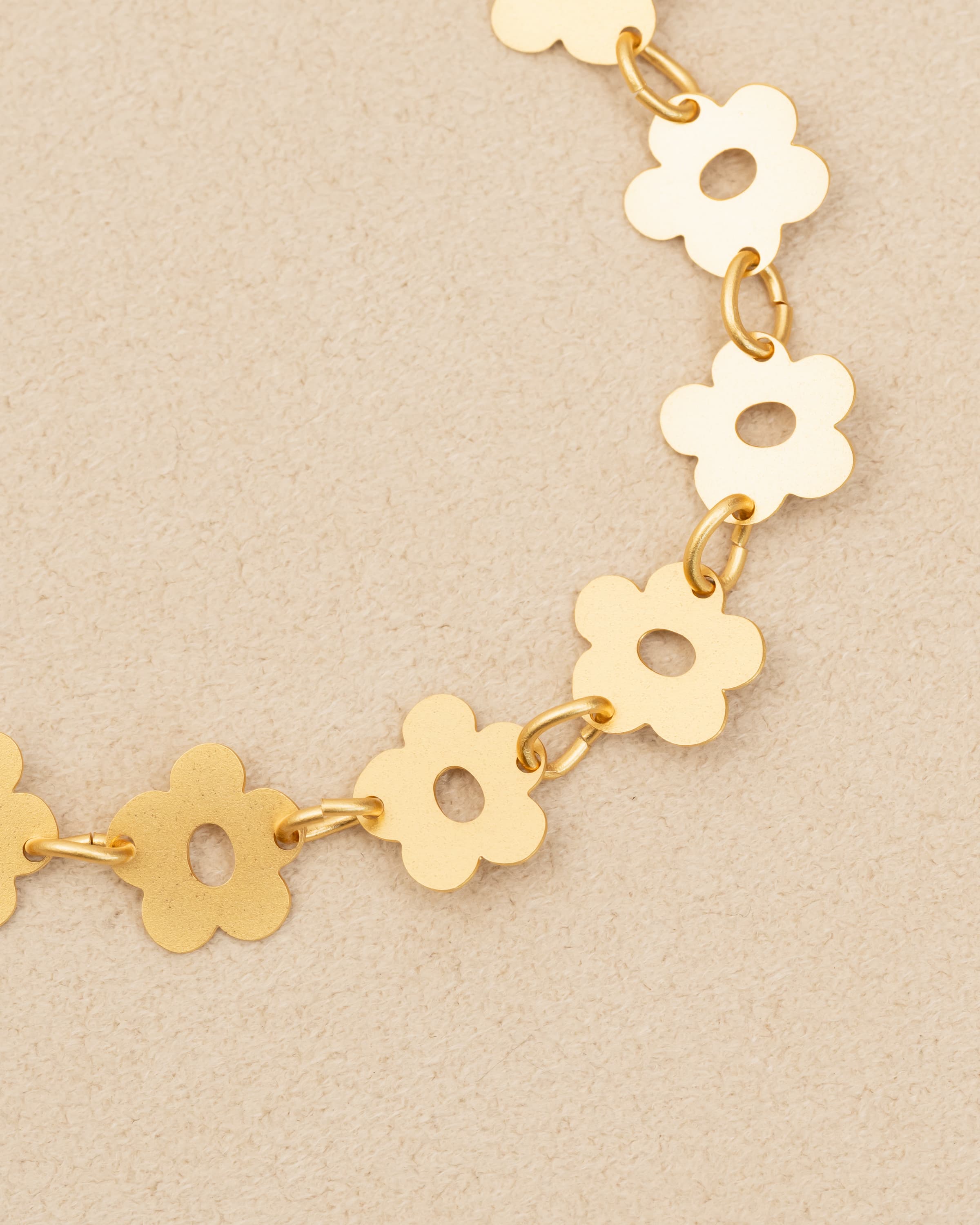 FLOWER - ETCHED METAL BRACELET w/ LILLY DEL SALONE