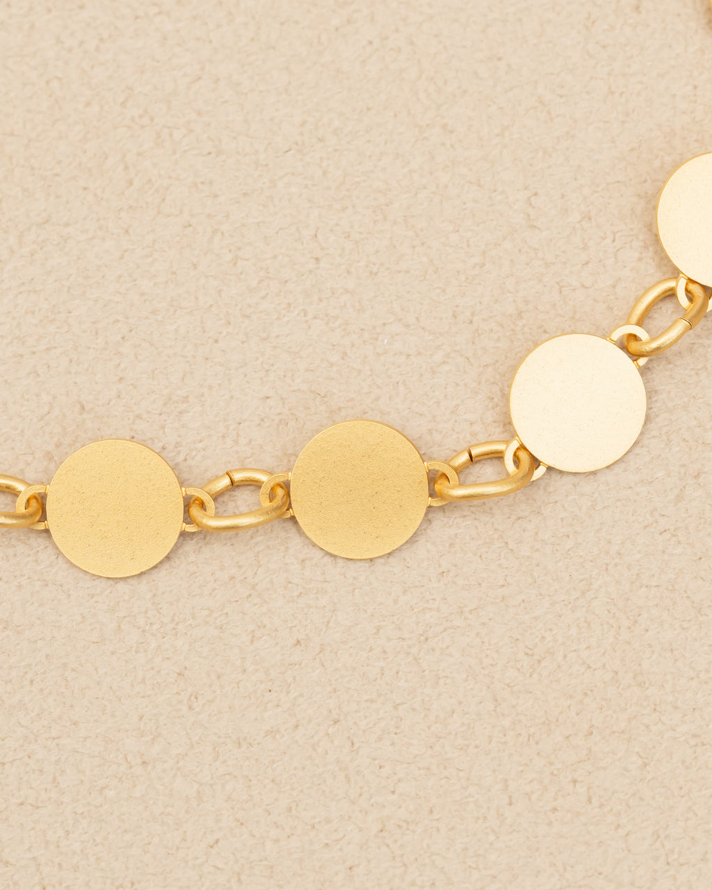 CIRCLE - ETCHED METAL BRACELET w/ LILLY DEL SALONE