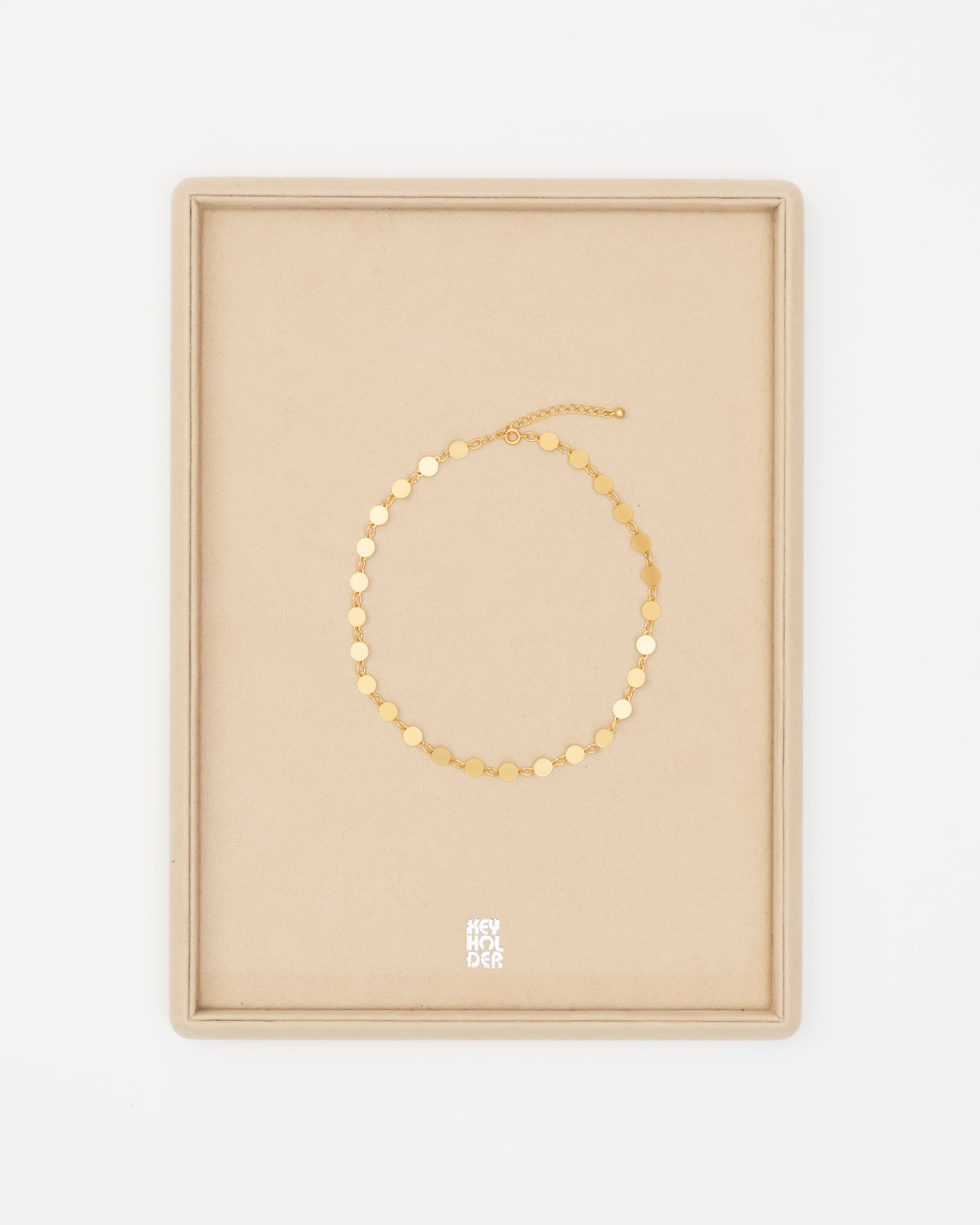 CIRCLE - ETCHED METAL NECKLACE