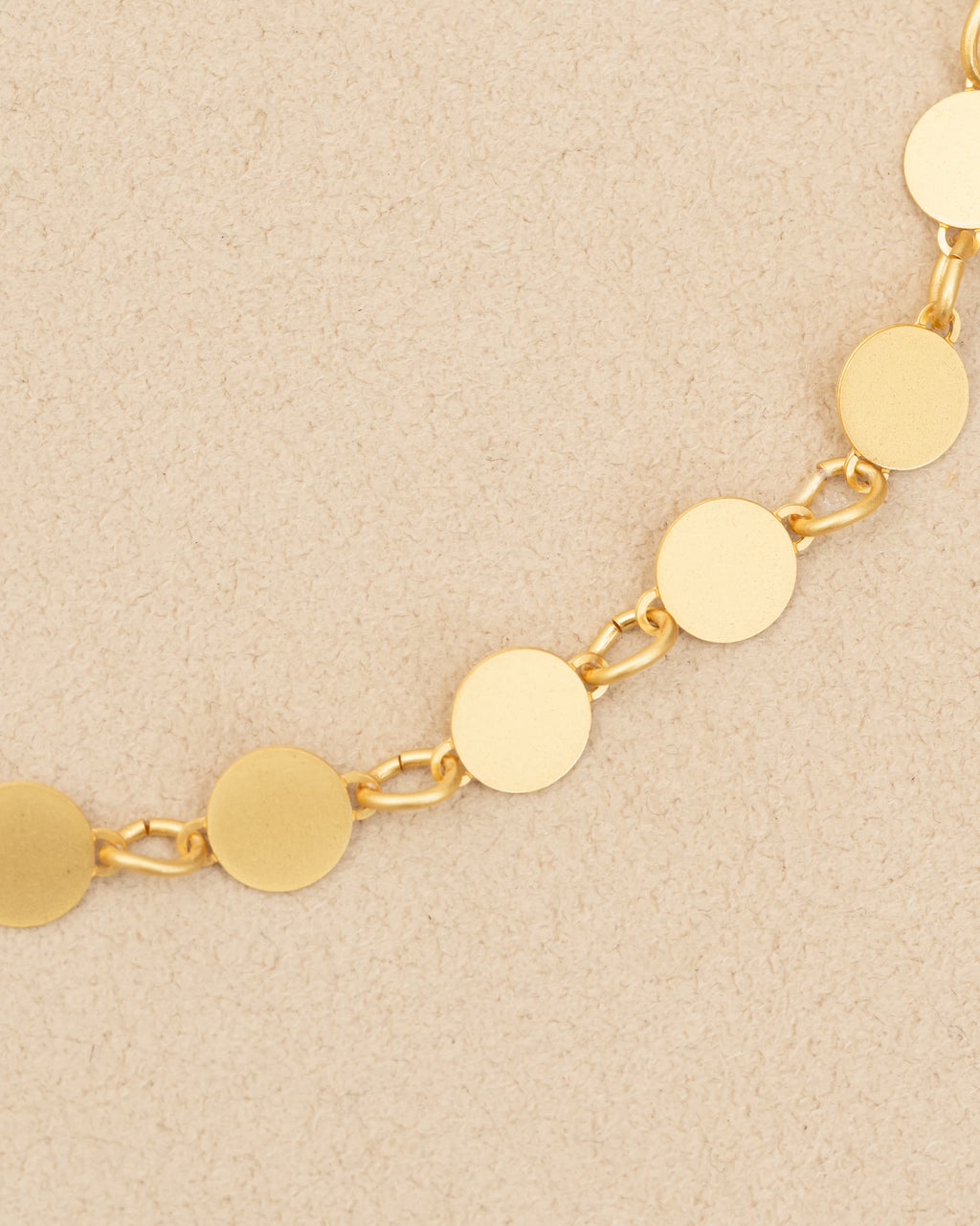 CIRCLE - ETCHED METAL NECKLACE