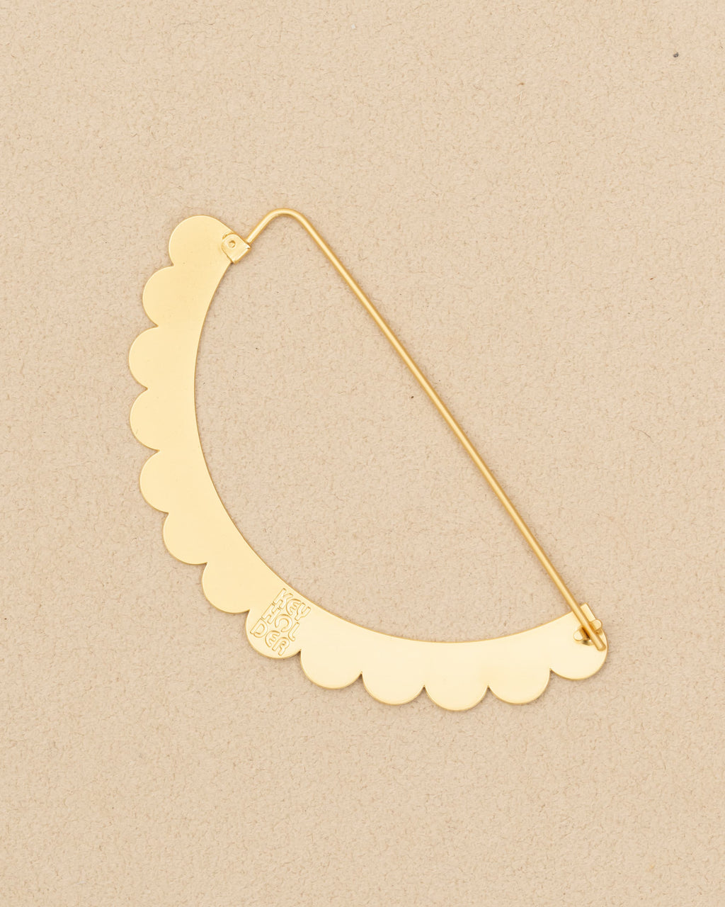 SEMICIRCULAR - ETCHED METAL EARRINGS