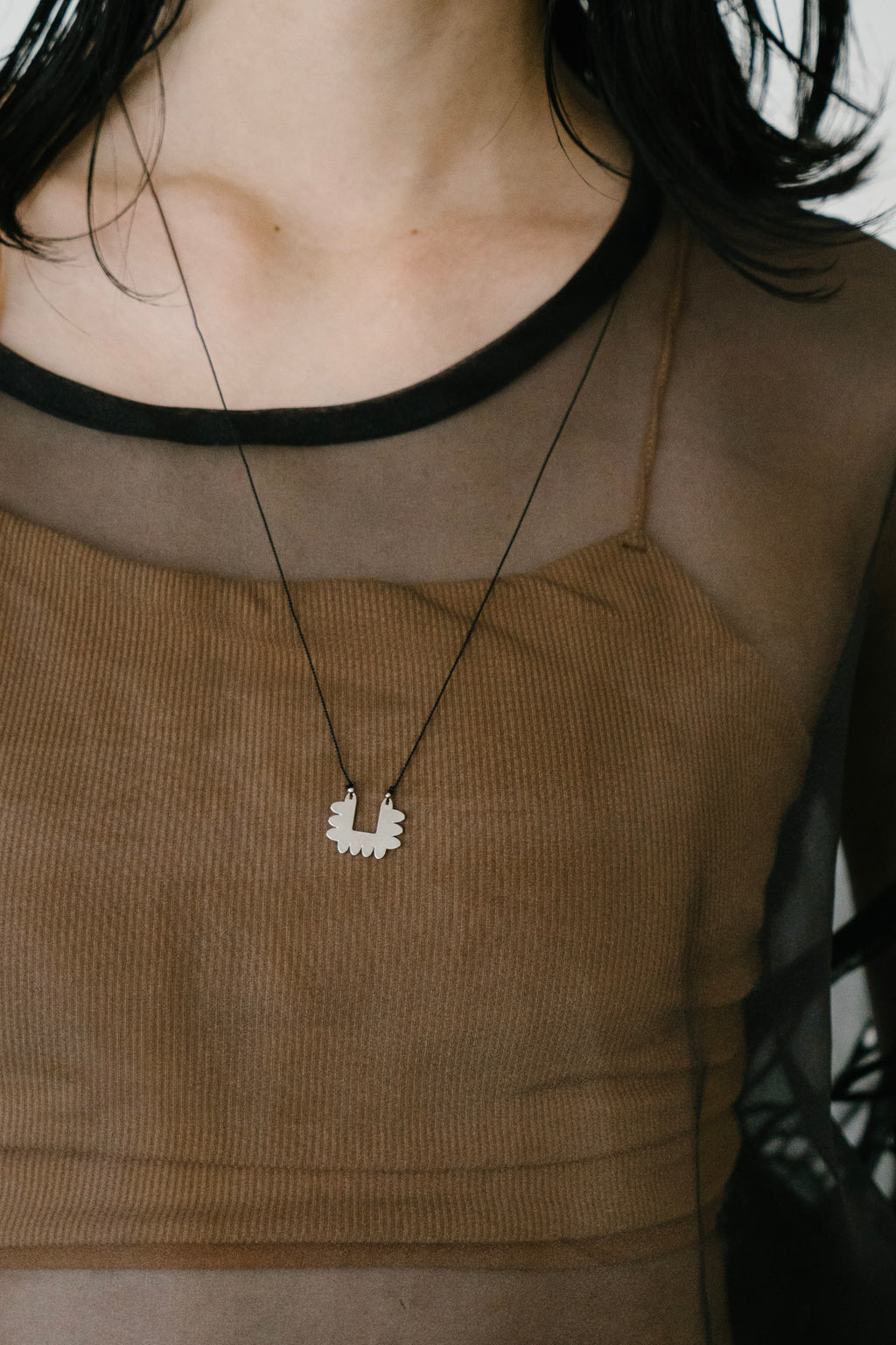 SCALLOPE - ETCHED METAL NECKLACE