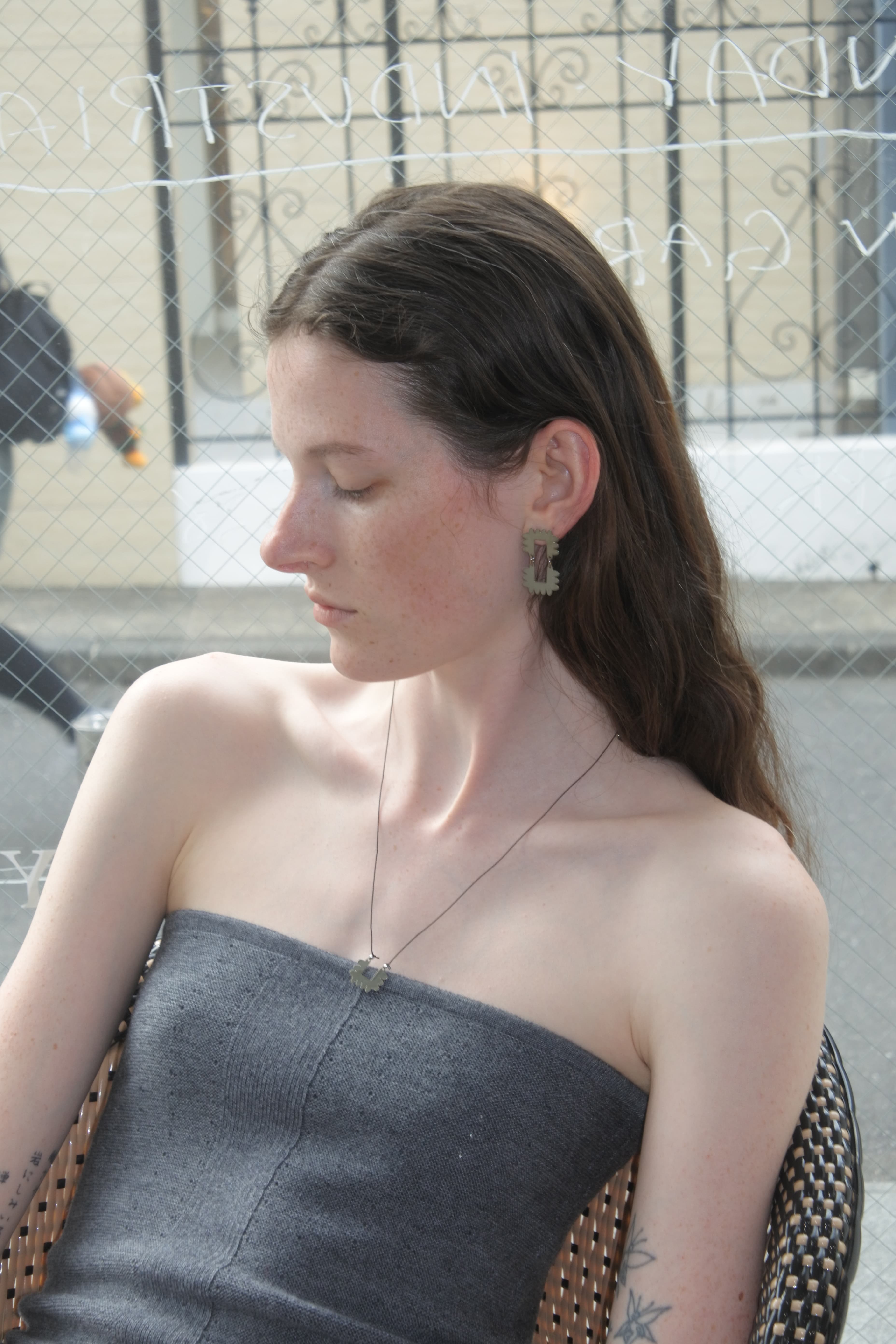 SCALLOPE - ETCHED METAL NECKLACE
