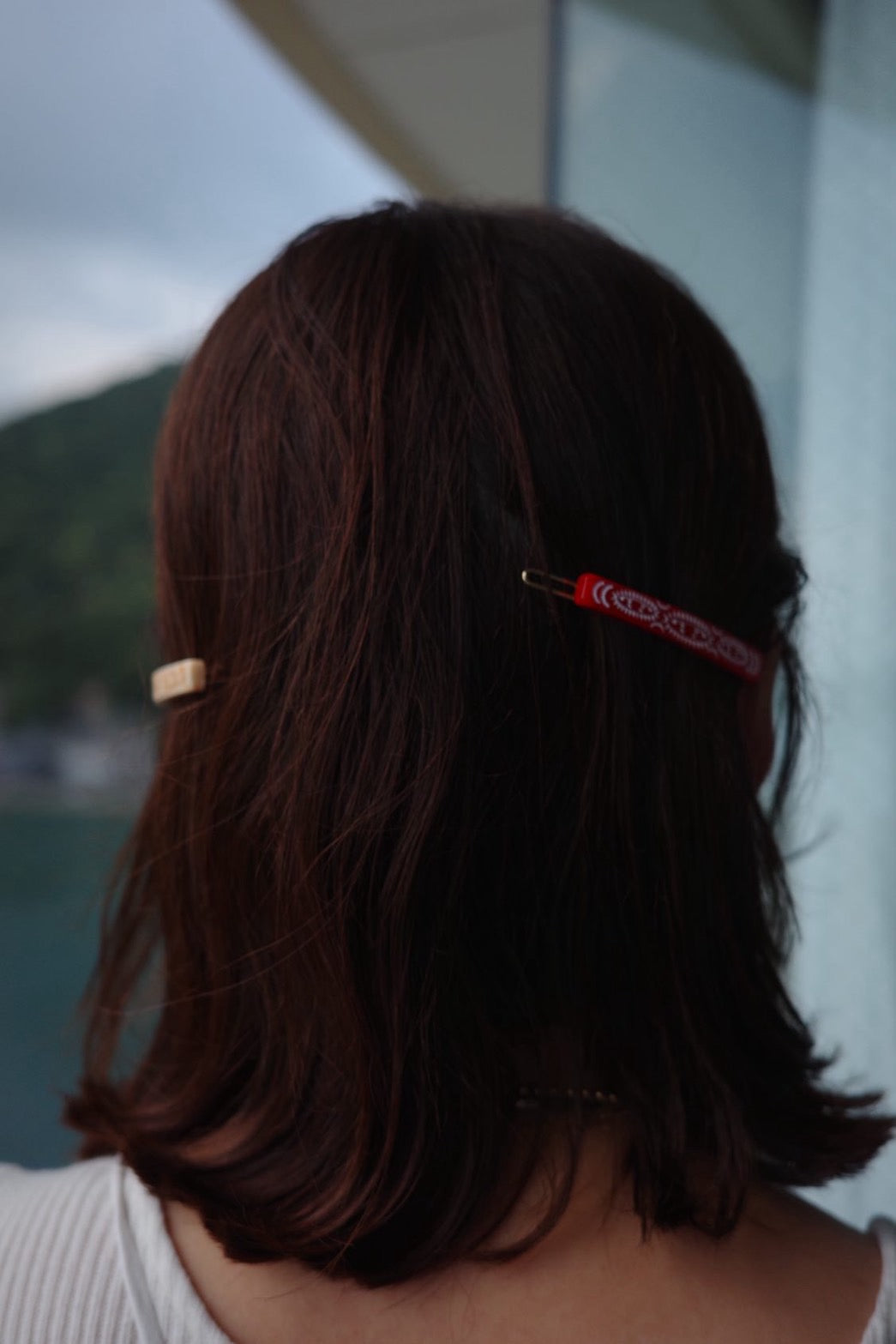 PERSIAN RUG GEOMETRIC PATTERN HAIRPIN