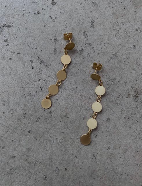 CIRCLE - ETCHED METAL EARRINGS 5-PIECE
