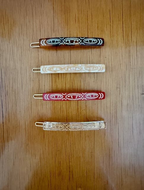 PERSIAN RUG GEOMETRIC PATTERN HAIRPIN