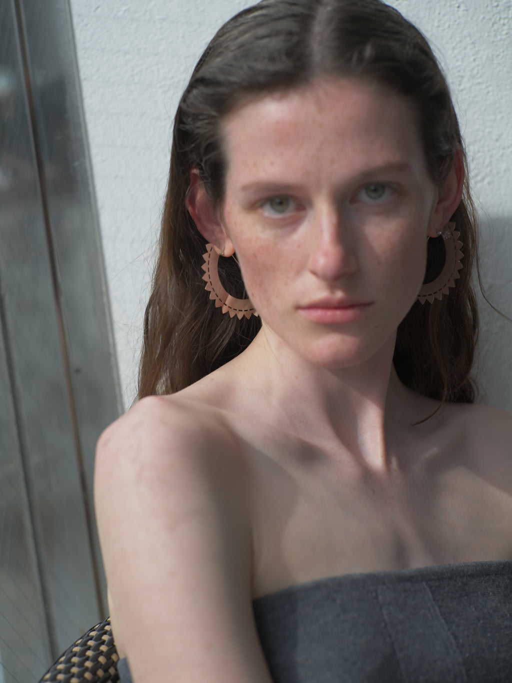 JAG-ETCHED METAL EARRINGS
