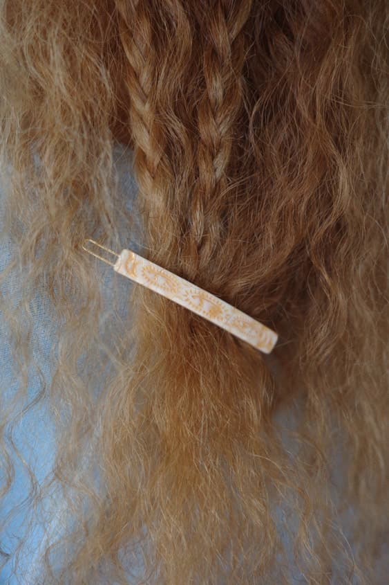 PERSIAN RUG GEOMETRIC PATTERN HAIRPIN
