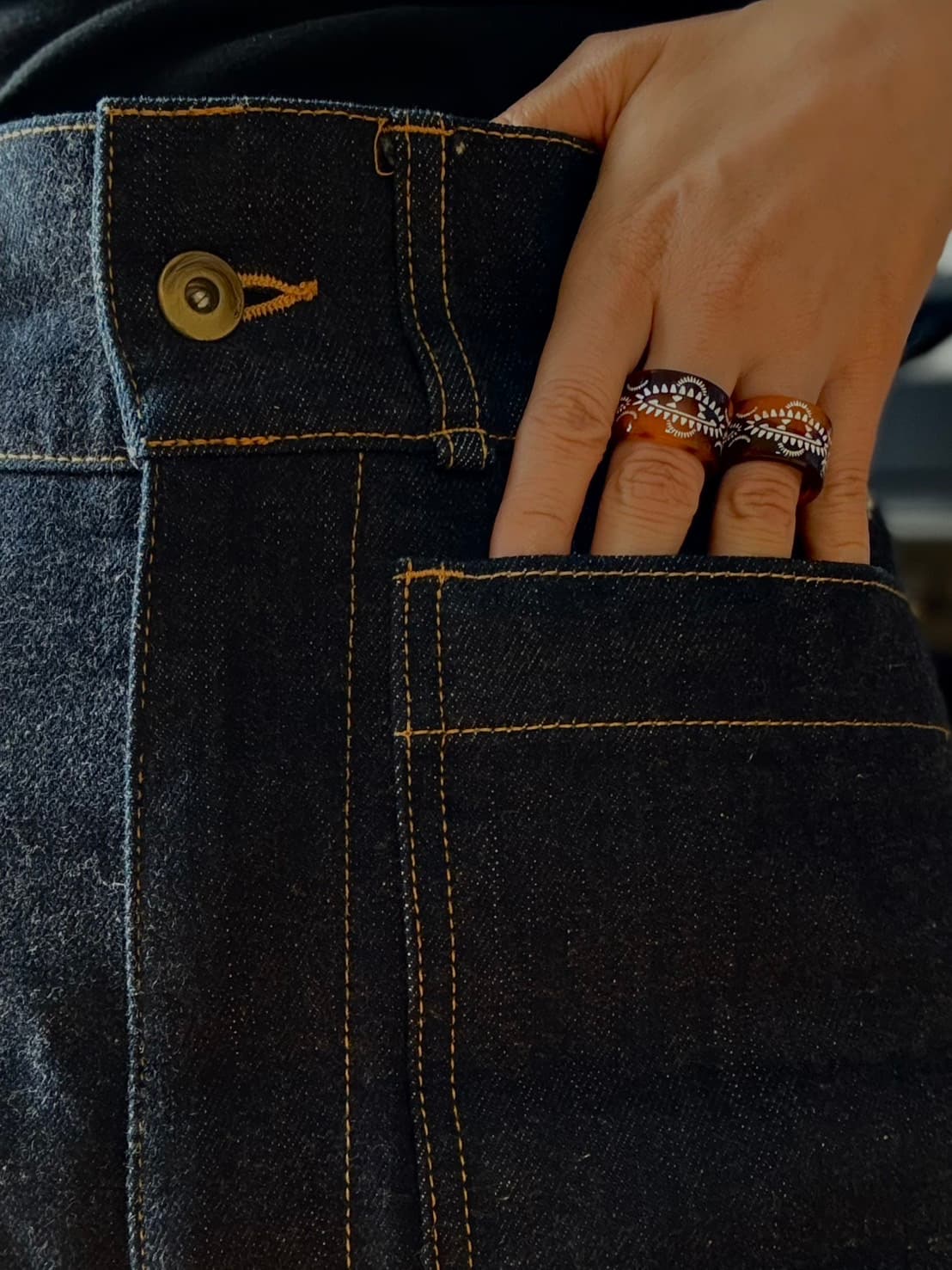 PERSIAN RUG GEOMETRIC PATTERN RING