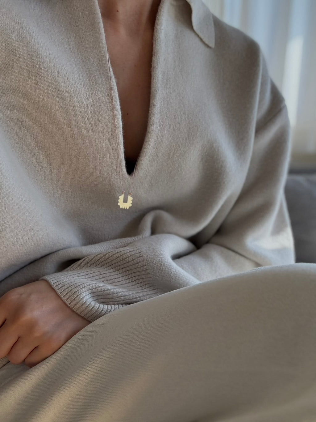 SCALLOPE - ETCHED METAL NECKLACE