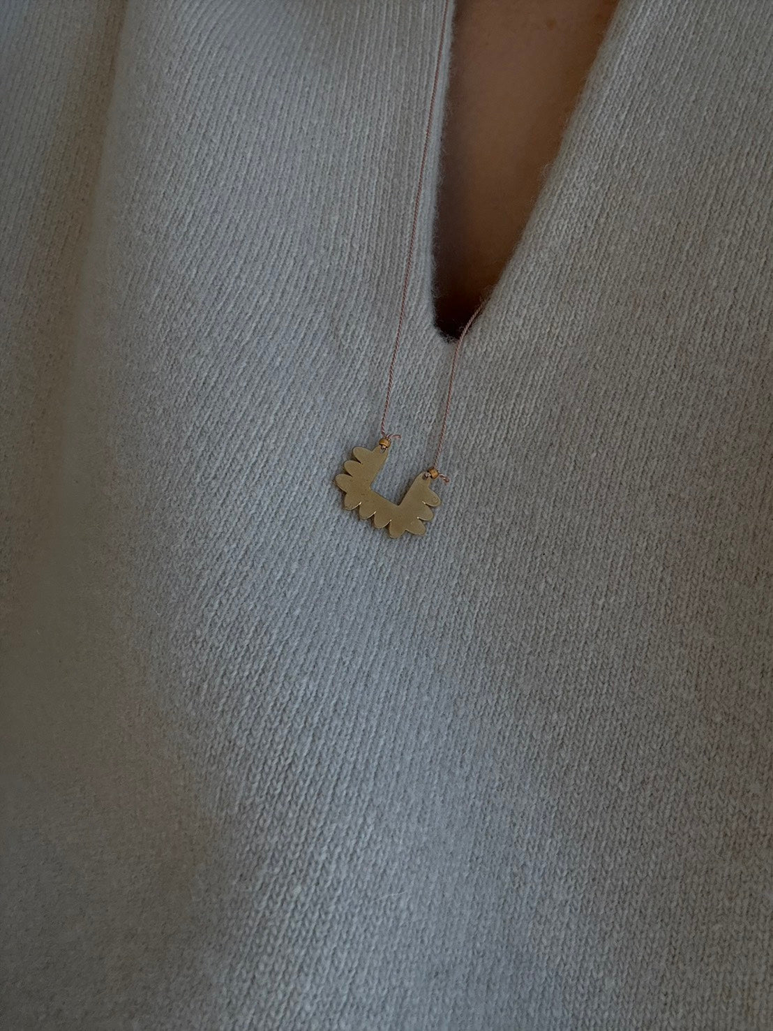 SCALLOPE - ETCHED METAL NECKLACE