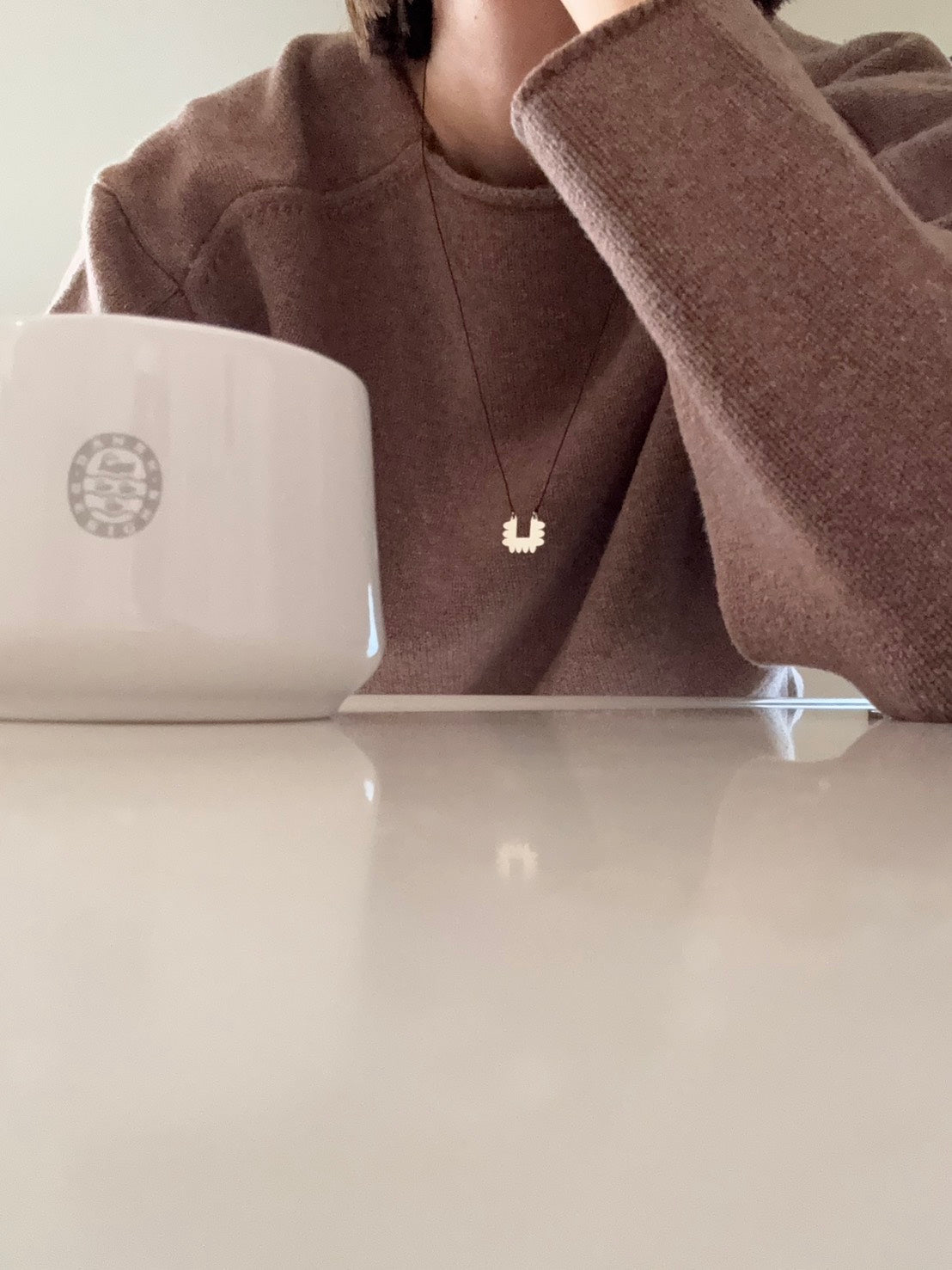 SCALLOPE - ETCHED METAL NECKLACE