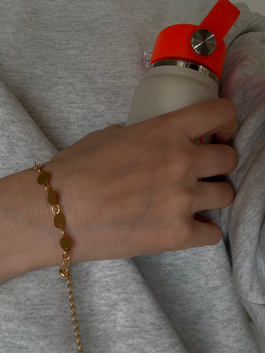 CIRCLE - ETCHED METAL BRACELET w/ LILLY DEL SALONE