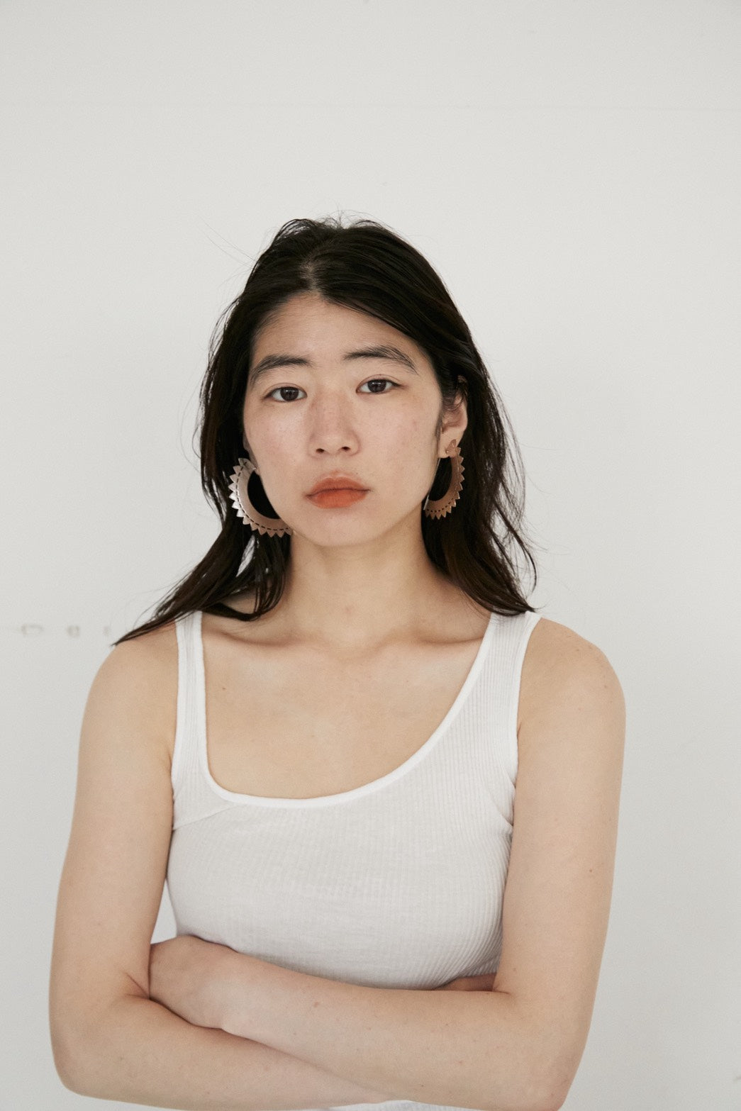 JAG-ETCHED METAL EARRINGS