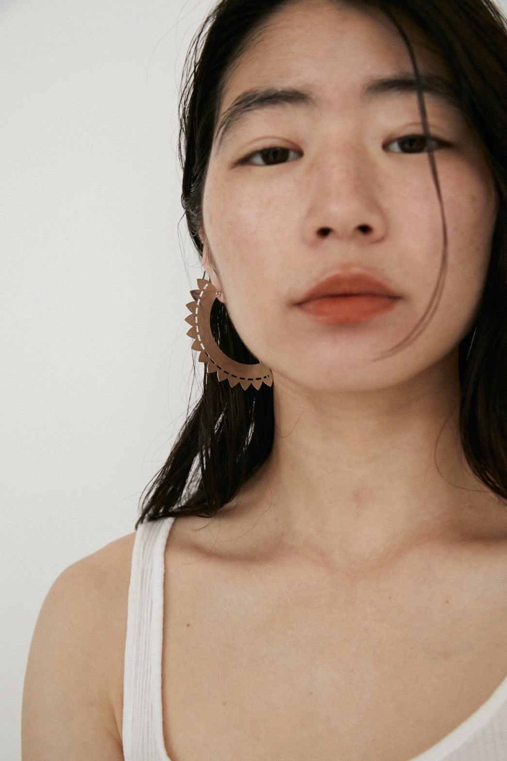 JAG-ETCHED METAL EARRINGS