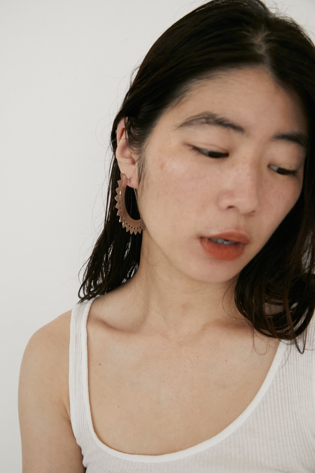 JAG-ETCHED METAL EARRINGS