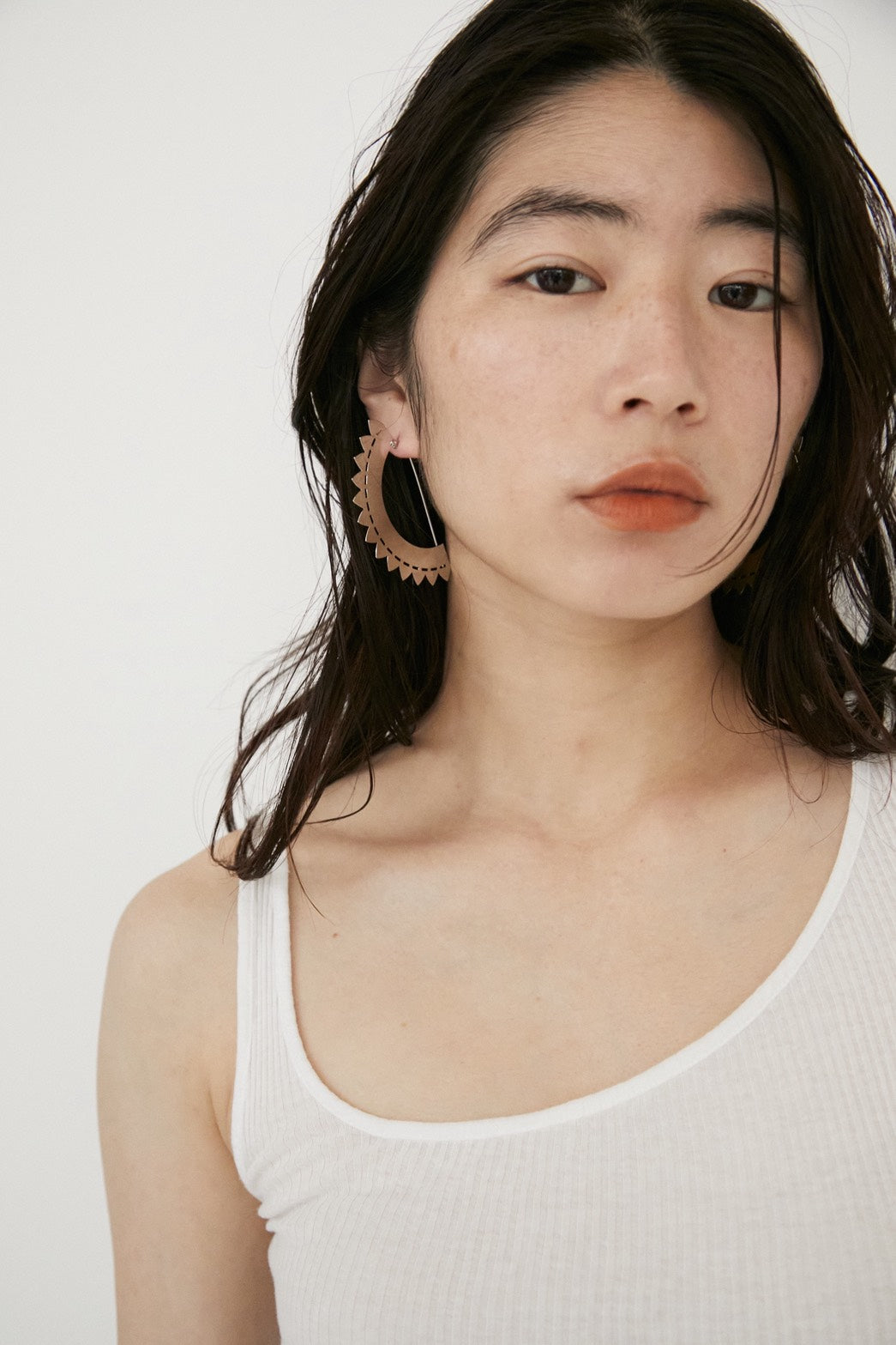 JAG-ETCHED METAL EARRINGS